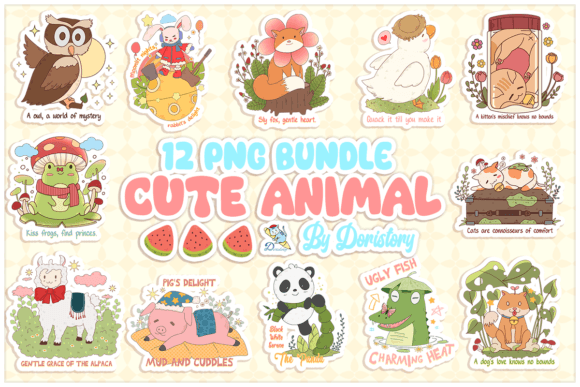 Cute Animal Bundle: Digital Art Made Easy