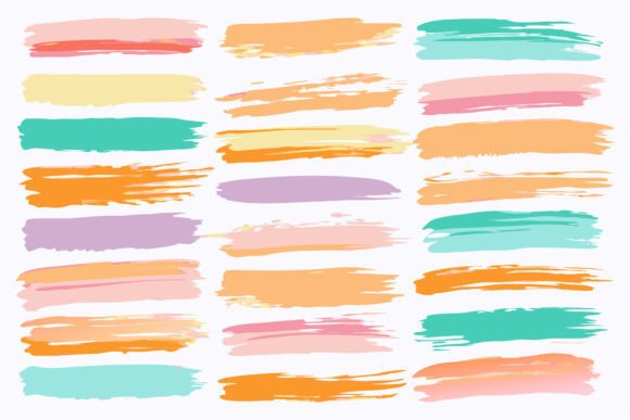 Elevating Design Projects with SVG Hand Painted Colorful Brush Strokes