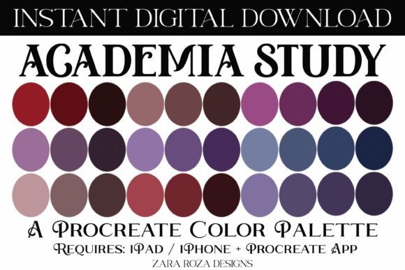 Enhancing Digital Art with the Academia Study Procreate Color Palette