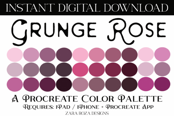 Grunge Rose Procreate Color Palette: A Creative Digital Artist’s Dream