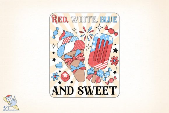 Red, White, Blue and Sweet: A Vibrant Digital Art Experience