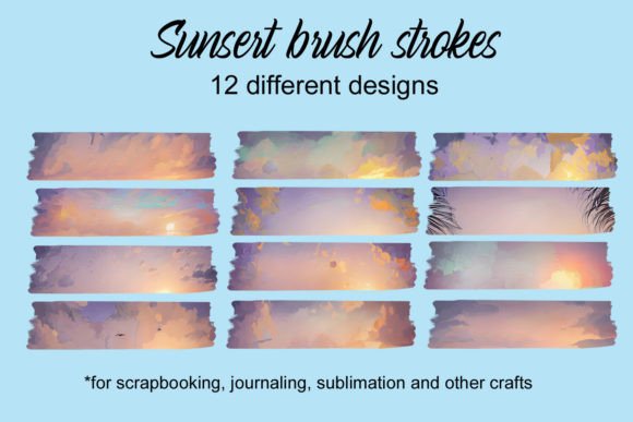 Sunset Brush Strokes: Creative Sky Patterns for Designers