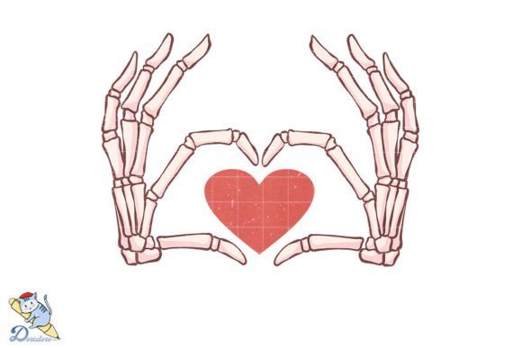 Valentine Skeleton Love Retro: A Creative Asset for Print and Digital Projects