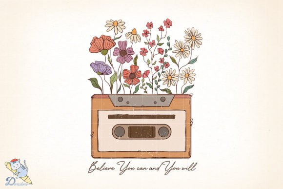 Vintage Flowers Believe You Can: A Unique Digital Art Resource